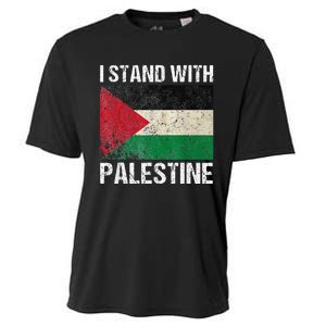 Support I stand with Palestine Free Palestine Flag Arabic Cooling Performance Crew T-Shirt