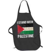 Support I stand with Palestine Free Palestine Flag Arabic Apron