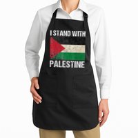Support I stand with Palestine Free Palestine Flag Arabic Apron