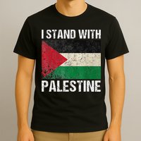 Support I stand with Palestine Free Palestine Flag Arabic T-Shirt