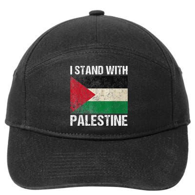 Support I stand with Palestine Free Palestine Flag Arabic 7-Panel Snapback Hat