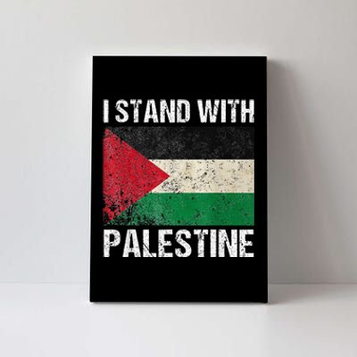 Support I stand with Palestine Free Palestine Flag Arabic Canvas