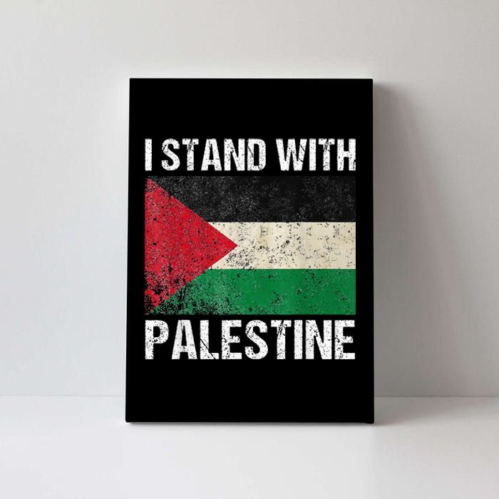 Support I stand with Palestine Free Palestine Flag Arabic Canvas