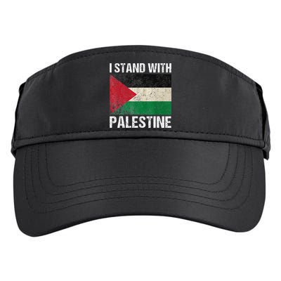 Support I stand with Palestine Free Palestine Flag Arabic Adult Drive Performance Visor
