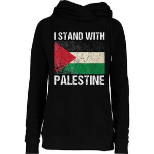 Support I stand with Palestine Free Palestine Flag Arabic Womens Funnel Neck Pullover Hood