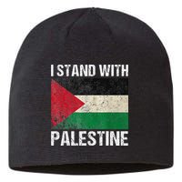 Support I stand with Palestine Free Palestine Flag Arabic Sustainable Beanie