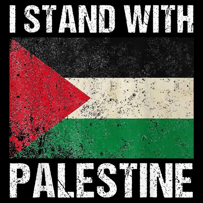 Support I stand with Palestine Free Palestine Flag Arabic Sustainable Beanie