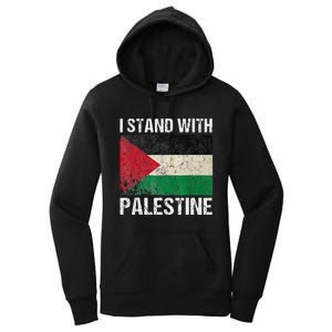 Support I stand with Palestine Free Palestine Flag Arabic Women's Pullover Hoodie