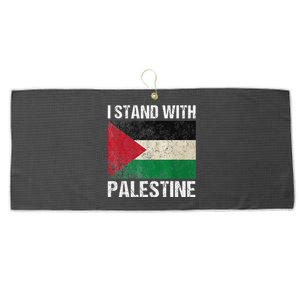 Support I stand with Palestine Free Palestine Flag Arabic Large Microfiber Waffle Golf Towel