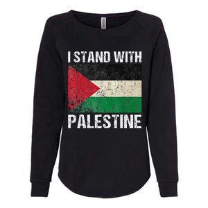 Support I stand with Palestine Free Palestine Flag Arabic Womens California Wash Sweatshirt