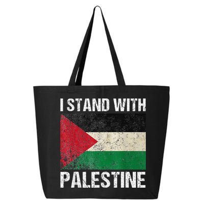 Support I stand with Palestine Free Palestine Flag Arabic 25L Jumbo Tote