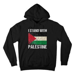 Support I stand with Palestine Free Palestine Flag Arabic Tall Hoodie