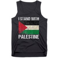 Support I stand with Palestine Free Palestine Flag Arabic Tank Top