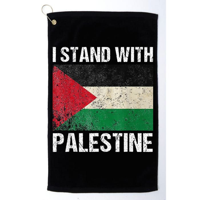 Support I stand with Palestine Free Palestine Flag Arabic Golf Towel