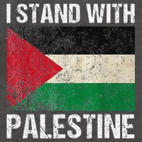 Support I stand with Palestine Free Palestine Flag Arabic Vector Backpack