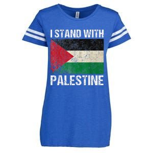 Support I stand with Palestine Free Palestine Flag Arabic Enza Ladies Jersey Football T-Shirt