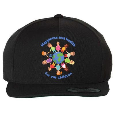 Support International S Day Planet Earth Climate Cute Gift Wool Snapback Cap