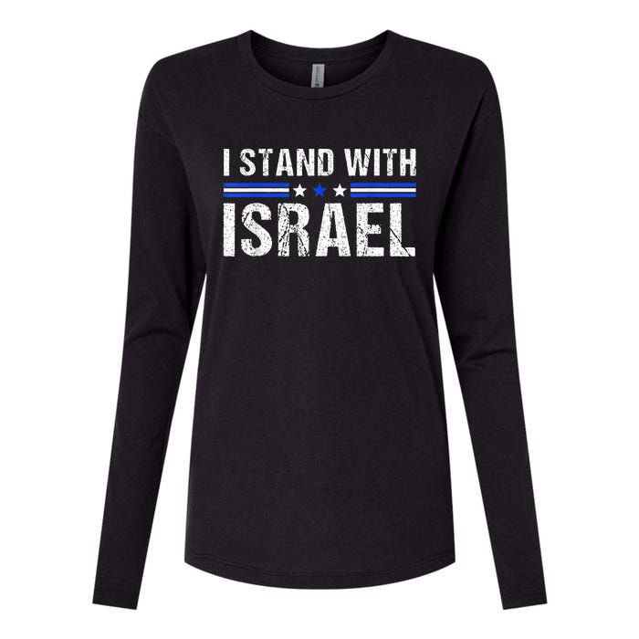 Support I Stand With Israel Jewish Heritage Israeli Flag Womens Cotton Relaxed Long Sleeve T-Shirt