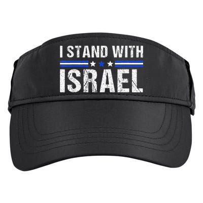 Support I Stand With Israel Jewish Heritage Israeli Flag Adult Drive Performance Visor