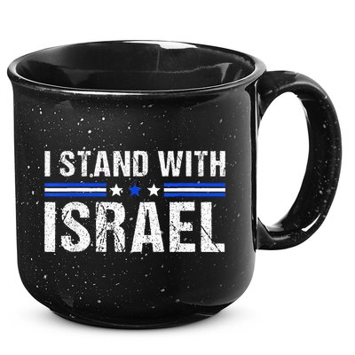 Support I Stand With Israel Jewish Heritage Israeli Flag 15oz Campfire Ceramic Mug