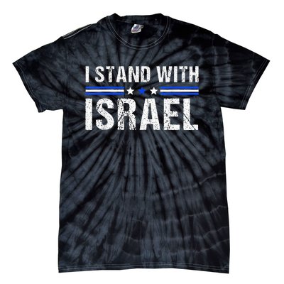 Support I Stand With Israel Jewish Heritage Israeli Flag Tie-Dye T-Shirt