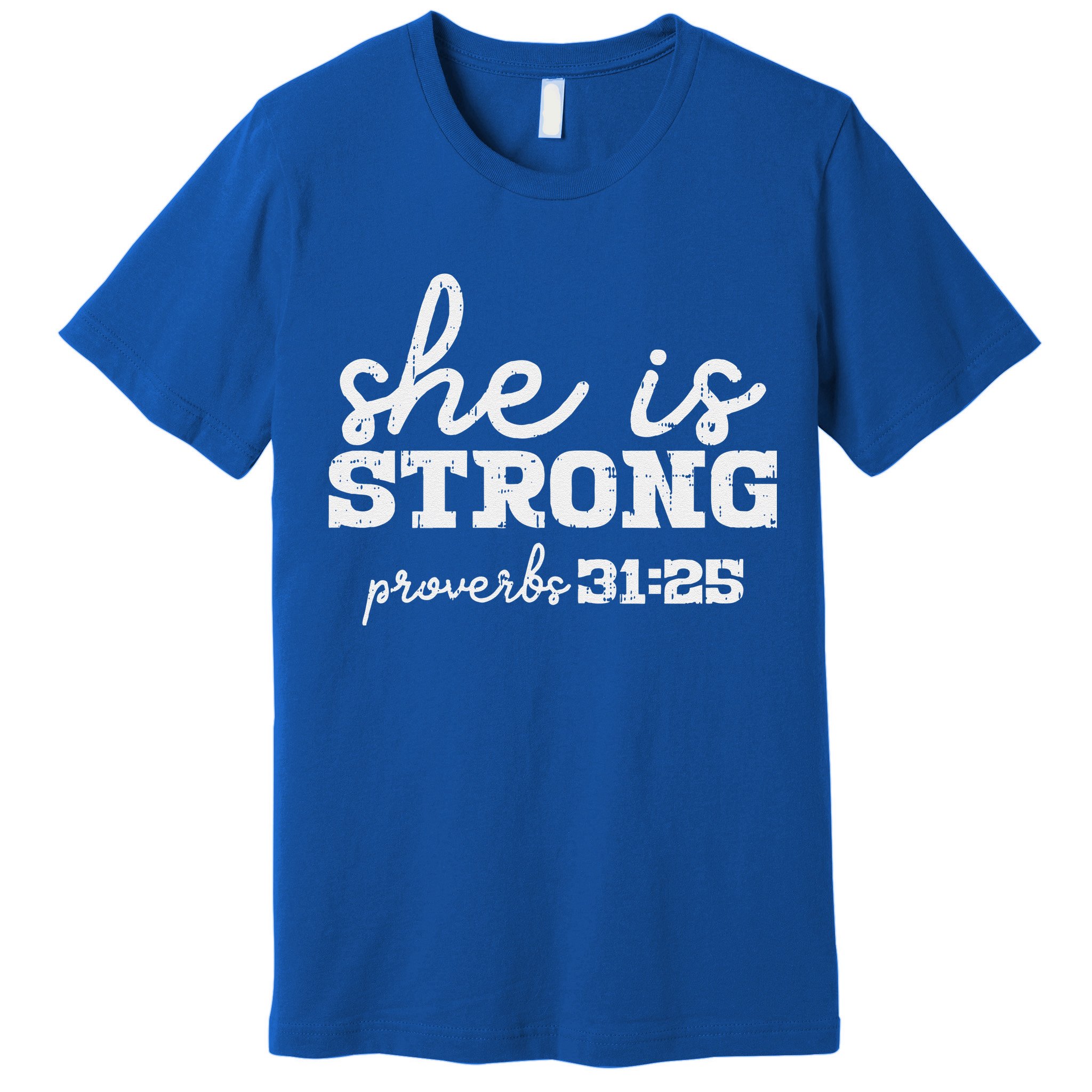 She Is Strong Proverbs Bible God Jesus Christian Gift Premium T-Shirt