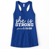 She Is Strong Proverbs Bible God Jesus Christian Gift Womens Tank Top
