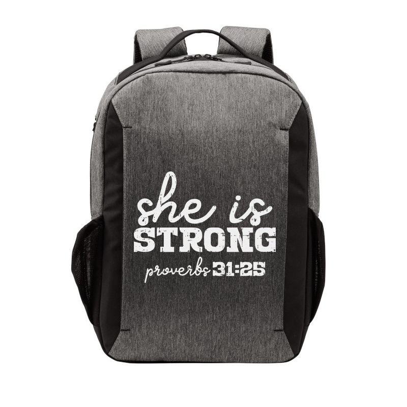 She Is Strong Proverbs Bible God Jesus Christian Gift Vector Backpack