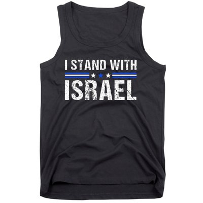 Support I Stand With Israel Jewish Heritage Israeli Flag Tank Top