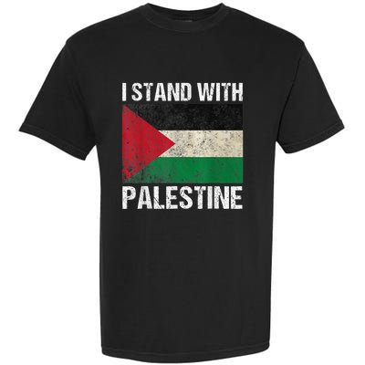 Support I Stand With Palestine Free Palestine Flag Arabic Garment-Dyed Heavyweight T-Shirt