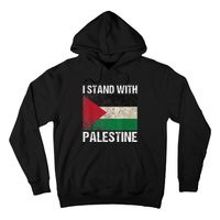 Support I Stand With Palestine Free Palestine Flag Arabic Hoodie