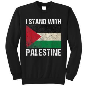 Support I Stand With Palestine Free Palestine Flag Arabic Sweatshirt