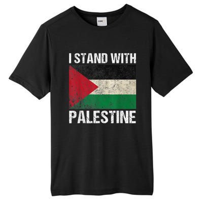 Support I Stand With Palestine Free Palestine Flag Arabic Tall Fusion ChromaSoft Performance T-Shirt