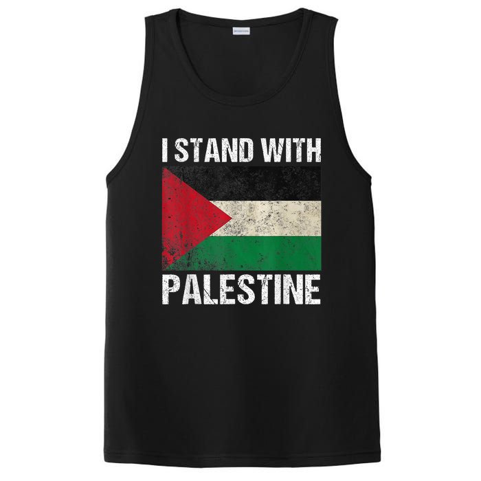 Support I Stand With Palestine Free Palestine Flag Arabic PosiCharge Competitor Tank