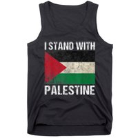 Support I Stand With Palestine Free Palestine Flag Arabic Tank Top