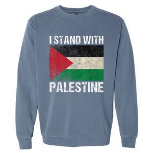 Support I Stand With Palestine Free Palestine Flag Arabic Garment-Dyed Sweatshirt