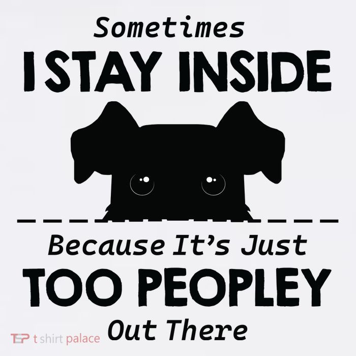 Sometimes I Stay Inside Because Its Just Too Peopley Out There T-Shirt