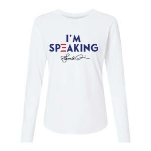 Signature IM Speaking Kamala Harris Womens Cotton Relaxed Long Sleeve T-Shirt