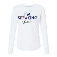 Signature IM Speaking Kamala Harris Womens Cotton Relaxed Long Sleeve T-Shirt