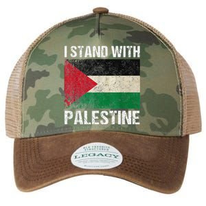 Support I Stand With Palestine Free Palestine Flag Arabic Legacy Tie Dye Trucker Hat