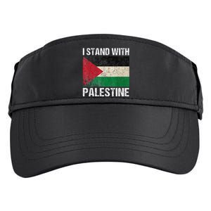 Support I Stand With Palestine Free Palestine Flag Arabic Adult Drive Performance Visor