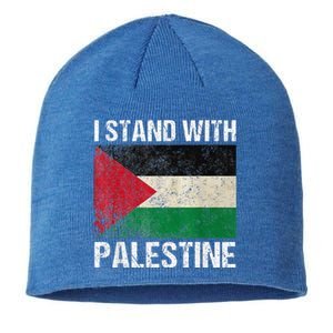 Support I Stand With Palestine Free Palestine Flag Arabic Sustainable Beanie