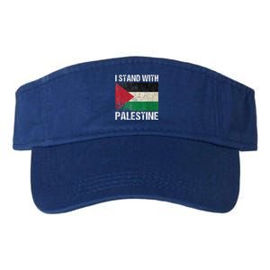 Support I Stand With Palestine Free Palestine Flag Arabic Valucap Bio-Washed Visor