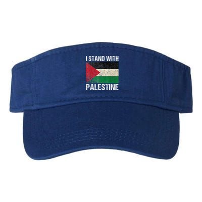 Support I Stand With Palestine Free Palestine Flag Arabic Valucap Bio-Washed Visor