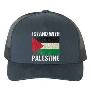 Support I Stand With Palestine Free Palestine Flag Arabic Yupoong Adult 5-Panel Trucker Hat