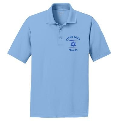 Support I Stand With Israel Jewish Heritage Israeli Flag PosiCharge RacerMesh Polo