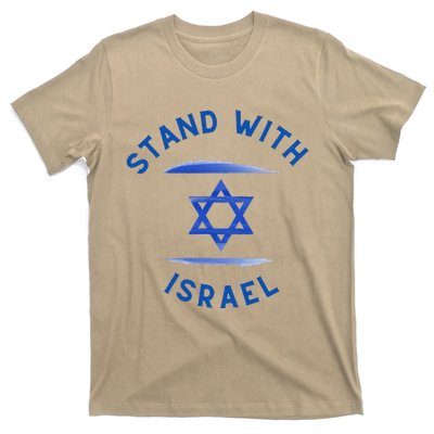 Support I Stand With Israel Jewish Heritage Israeli Flag T-Shirt