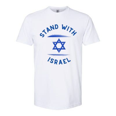 Support I Stand With Israel Jewish Heritage Israeli Flag Softstyle CVC T-Shirt