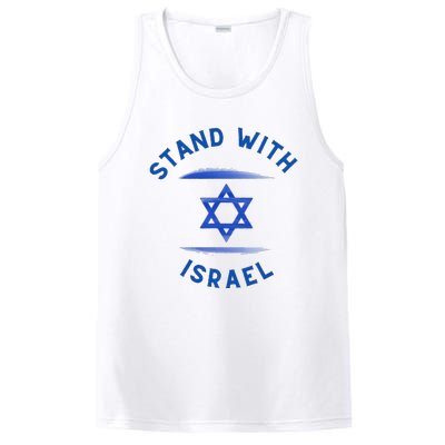 Support I Stand With Israel Jewish Heritage Israeli Flag PosiCharge Competitor Tank