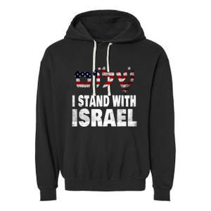 Shalom I Stand With Israel Garment-Dyed Fleece Hoodie